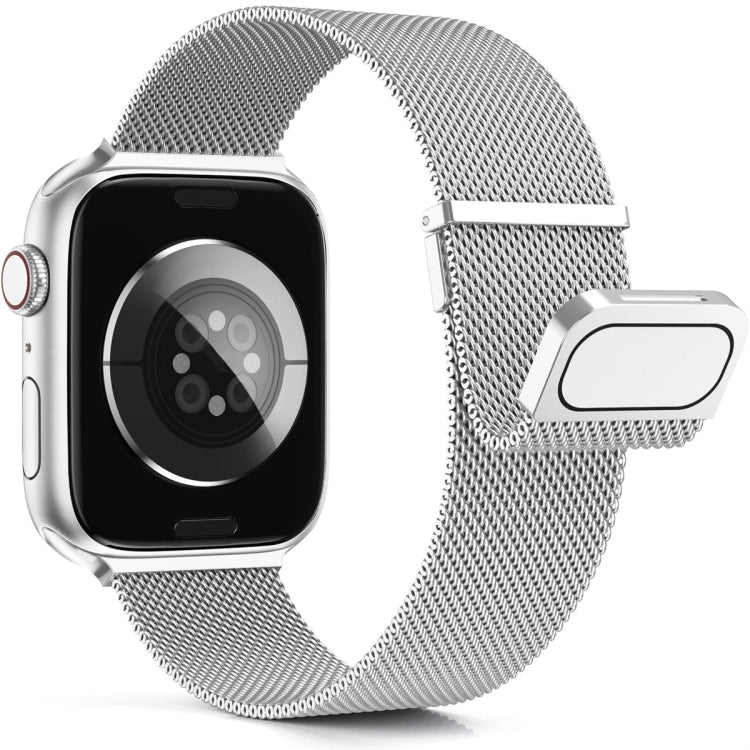 For Apple Watch 6 40mm Milan Double Magnetic Steel Mesh Watch Band(Silver) - free shipping - PMC TechLife - Order now!