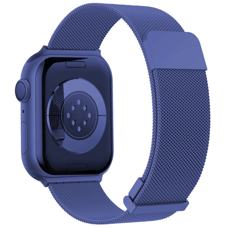For Apple Watch 6 40mm Milan Double Magnetic Steel Mesh Watch Band(Blue) - free shipping - PMC TechLife - Order now!