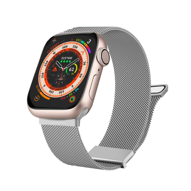 For Apple Watch 42mm Milan Double Magnetic Steel Mesh Watch Band(Silver) - free shipping - PMC TechLife - Order now!