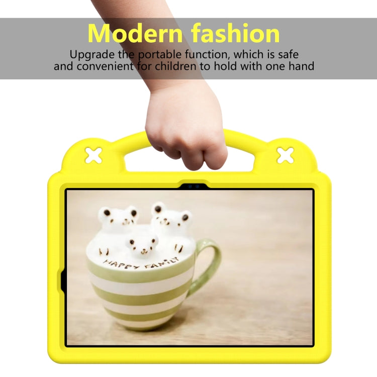 For Samsung Galaxy Tab S9 X710/X716B Handle Kickstand Children EVA Shockproof Tablet Case(Yellow) - Galaxy Tab S9 Cases by PMC Jewellery | Online Shopping South Africa | PMC Jewellery | Buy Now Pay Later Mobicred