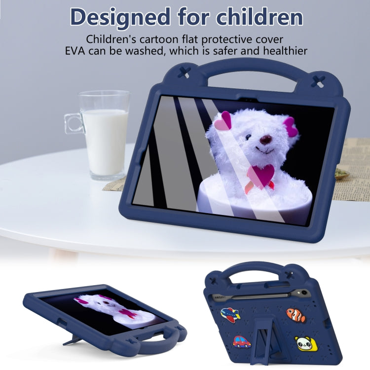 For Samsung Galaxy Tab S9 X710/X716B Handle Kickstand Children EVA Shockproof Tablet Case(Navy Blue) - Galaxy Tab S9 Cases by PMC Jewellery | Online Shopping South Africa | PMC Jewellery | Buy Now Pay Later Mobicred