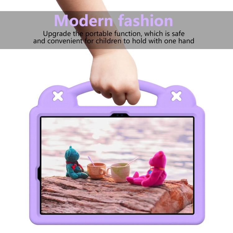 For Samsung Galaxy Tab S9 FE / X510N Handle Kickstand Children EVA Shockproof Tablet Case(Light Purple) - Galaxy Tab S9 FE by PMC TechLife | Online Shopping South Africa | PMC TechLife
