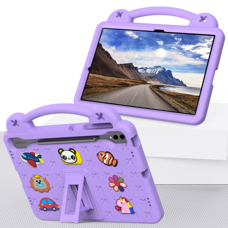 For Samsung Galaxy Tab S9 FE+ 12.4 X610N Handle Kickstand Children EVA Shockproof Tablet Case(Light Purple) - Galaxy Tab S9 FE+ by PMC TechLife | Online Shopping South Africa | PMC TechLife