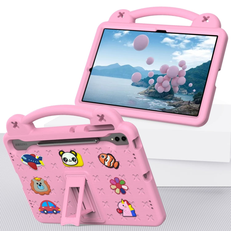 For Samsung Galaxy Tab S9+ 12.4 X810 Handle Kickstand Children EVA Shockproof Tablet Case(Pink) - Galaxy Tab S9+ Cases by PMC Jewellery | Online Shopping South Africa | PMC Jewellery | Buy Now Pay Later Mobicred