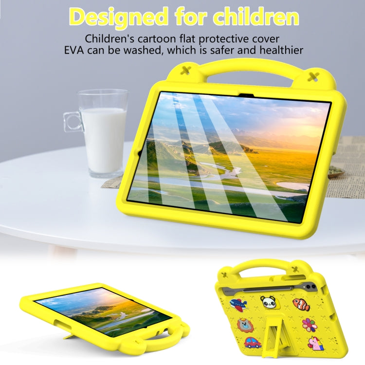 For Samsung Galaxy Tab S9+ 12.4 X810 Handle Kickstand Children EVA Shockproof Tablet Case(Yellow) - Galaxy Tab S9+ Cases by PMC Jewellery | Online Shopping South Africa | PMC Jewellery | Buy Now Pay Later Mobicred