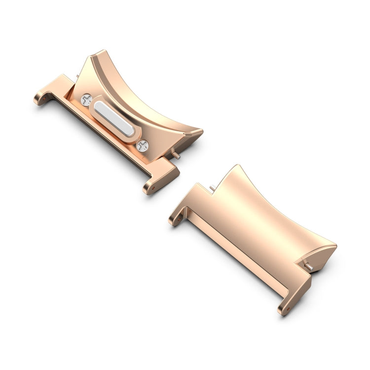 For Samsung Galaxy Watch4 / 4 Classic 46mm 20mm 1 Pair Button Style Curved Metal Watch Band Connector(Rose Gold) - free shipping - PMc TechLife - Order now!