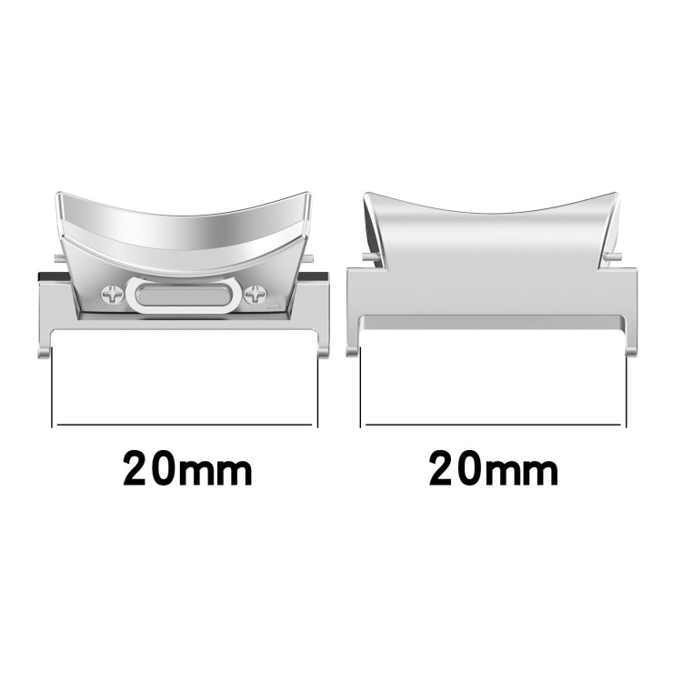 For Samsung Galaxy Watch6 / 6 Classic 20mm 1 Pair Button Style Curved Metal Watch Band Connector(Gold) - free shipping - PMc TechLife - Order now!