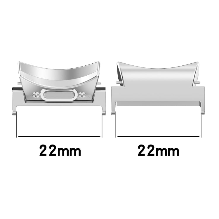For Samsung Galaxy Watch4 / 4 Classic 46mm 22mm 1 Pair Button Style Curved Metal Watch Band Connector(Rose Gold) - free shipping - PMc TechLife - Order now!