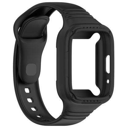 For Redmi Watch 3 Active Integrated Fully Enclosed Silicone Watch Band(Black) - Watch Bands by PMC Jewellery | Online Shopping South Africa | PMC Jewellery