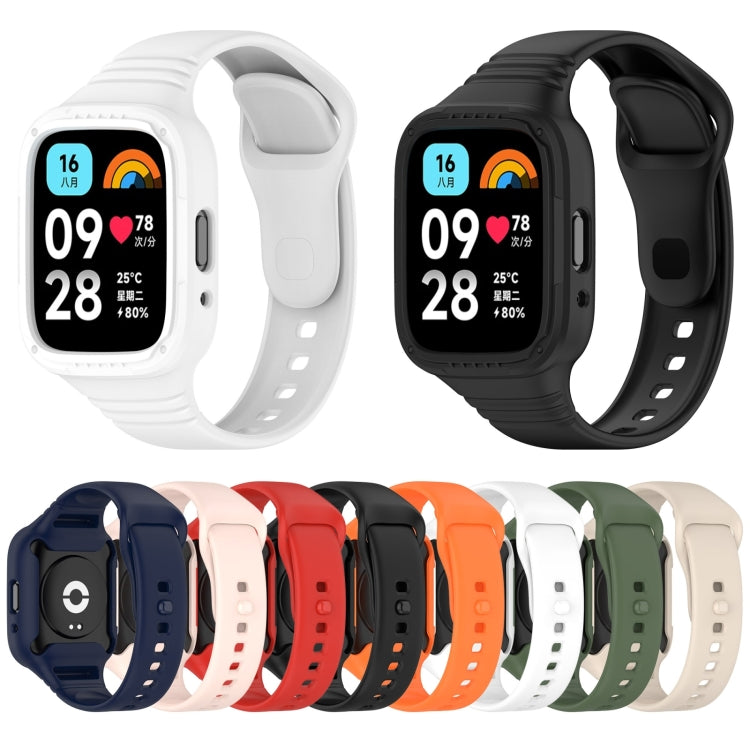 For Redmi Watch 3 Active Integrated Fully Enclosed Silicone Watch Band(Red) - Watch Bands by PMC TechLife | Online Shopping South Africa | PMC TechLife | Buy Now Pay Later Mobicred