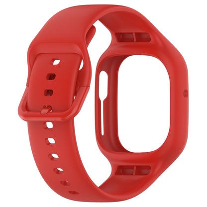 For Honor Watch 4 Integrated Fully Enclosed Silicone Watch Band(Red) - Watch Bands by PMC Jewellery | Online Shopping South Africa | PMC Jewellery