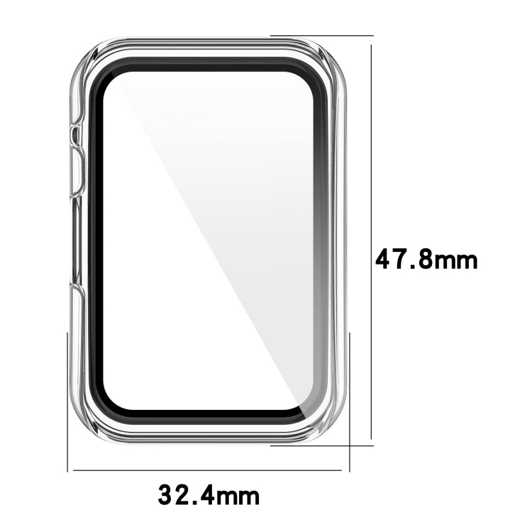For Huawei Watch Fit PC + 9H Tempered Film Integrated Watch Protective Case(Transparent) - Watch Cases by PMC TechLife | Online Shopping South Africa | PMC TechLife | Buy Now Pay Later Mobicred
