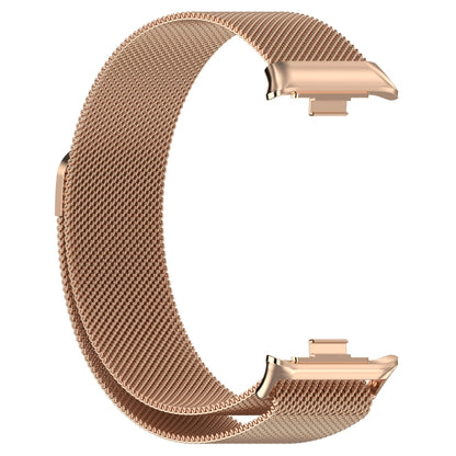 For Xiaomi Mi Band 8 Pro Milan Magnetic Steel Mesh Watch Band(Rose Gold) - Watch Bands by PMC Jewellery | Online Shopping South Africa | PMC Jewellery