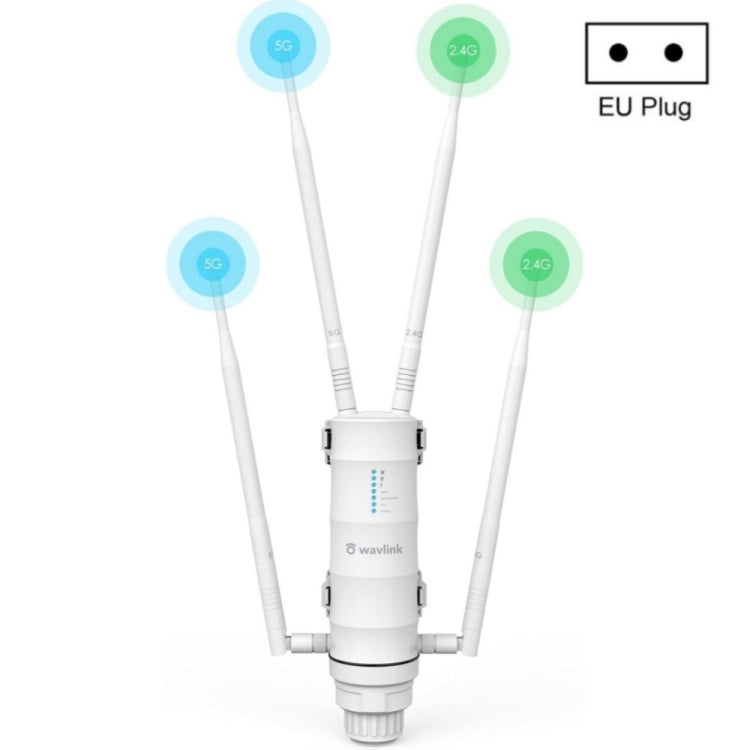 WAVLINK WN572HP3 AC1200 Dual Band Weatherproof Wireless Router Outdoor WiFi Extender, Plug:EU Plug - free shipping - PMC Jewellery - Order now!