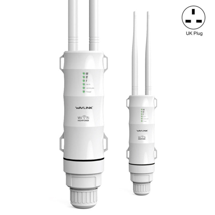 WAVLINK WN570HA1 Weatherproof 2.4+5GHz 600Mbps Outdoor WiFi Range Router Extender, Plug:UK Plug - Wireless Routers by WAVLINK | Online Shopping South Africa | PMC Jewellery | Buy Now Pay Later Mobicred