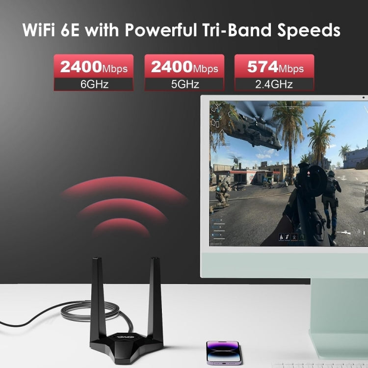 WAVLINK WN675X3-PCIE Tri-band 5400Mbps WiFi 6E PCIe Wireless Adapter BT 5.3 Network Card - free shipping - PMC Jewellery - Order now!