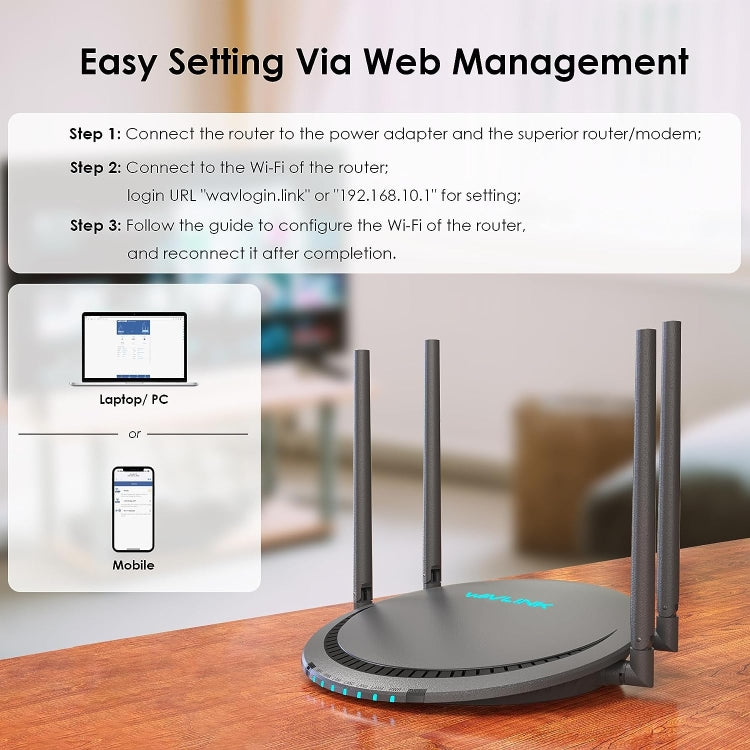 WAVLINK WN531P3 WAN / LAN Port Signal Booster Wireless Repeater AC1200 Wireless Routers, Plug:AU Plug - Wireless Routers by PMC Jewellery | Online Shopping South Africa | PMC Jewellery | Buy Now Pay Later Mobicred