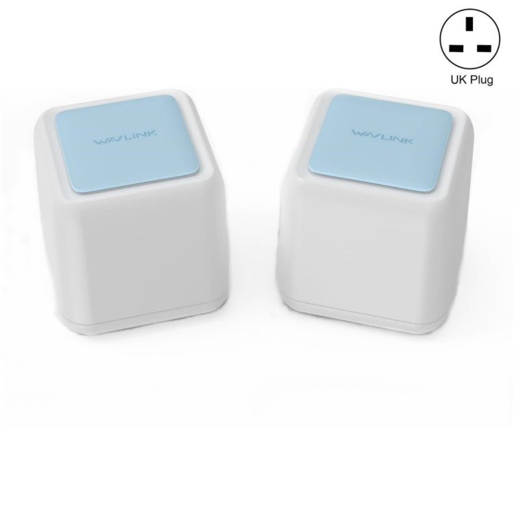 WAVLINK WN535M2 For Home Office 2pcs Mesh Wireless Router AC1200 Dual Band WiFi Signal Booster, Plug:UK Plug - free shipping - PMC Jewellery - Order now!