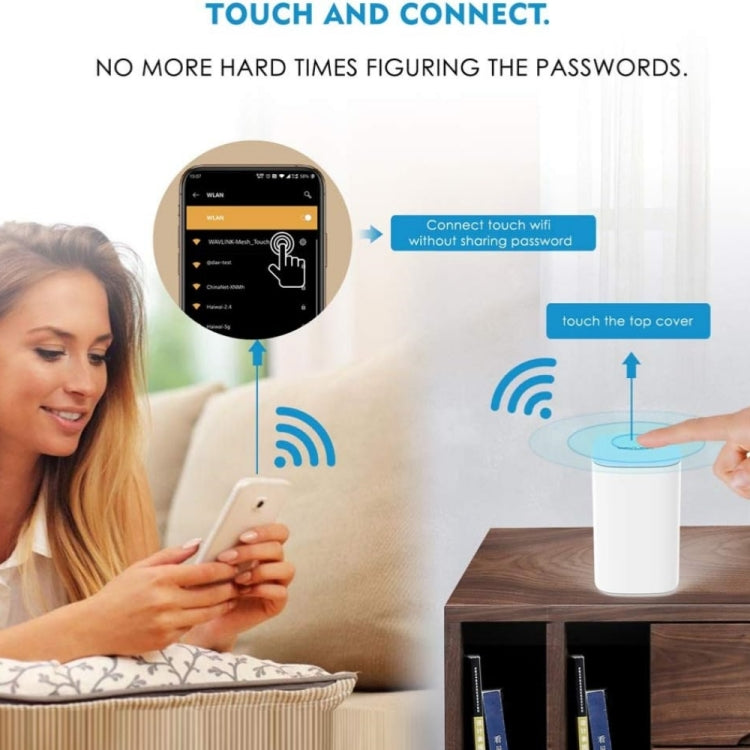 WAVLINK WN551K2 2pcs AC3000 WiFi Wireless Repeater Built-in Antenna Tri-Band Mesh Wireless Router, Plug:AU Plug - free shipping - PMC TechLife - Order now!