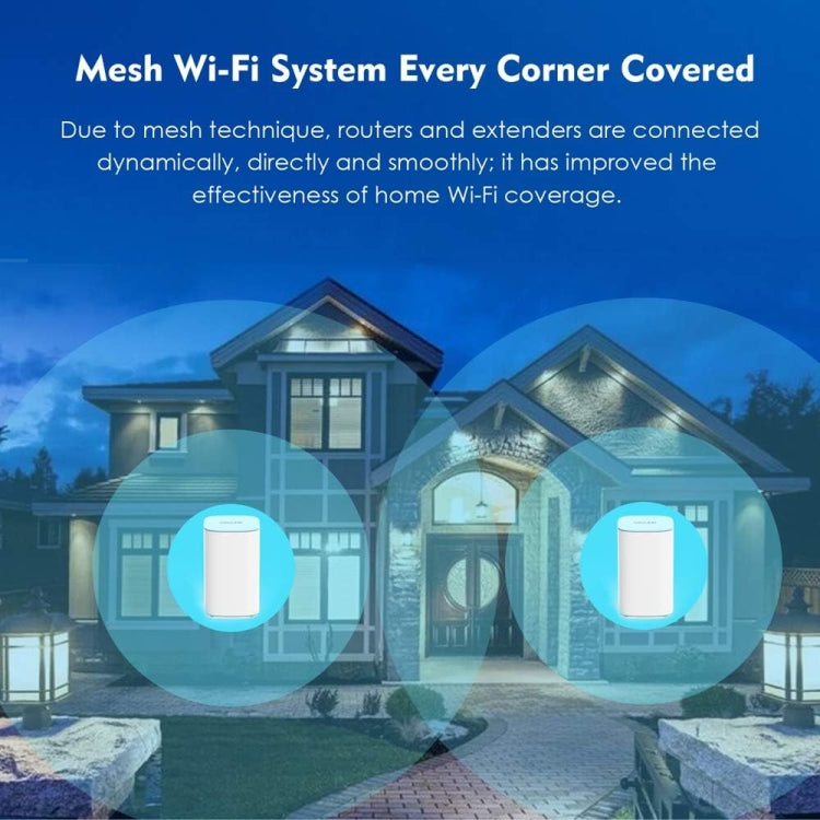 WAVLINK WN551K2 2pcs AC3000 WiFi Wireless Repeater Built-in Antenna Tri-Band Mesh Wireless Router, Plug:AU Plug - free shipping - PMC TechLife - Order now!