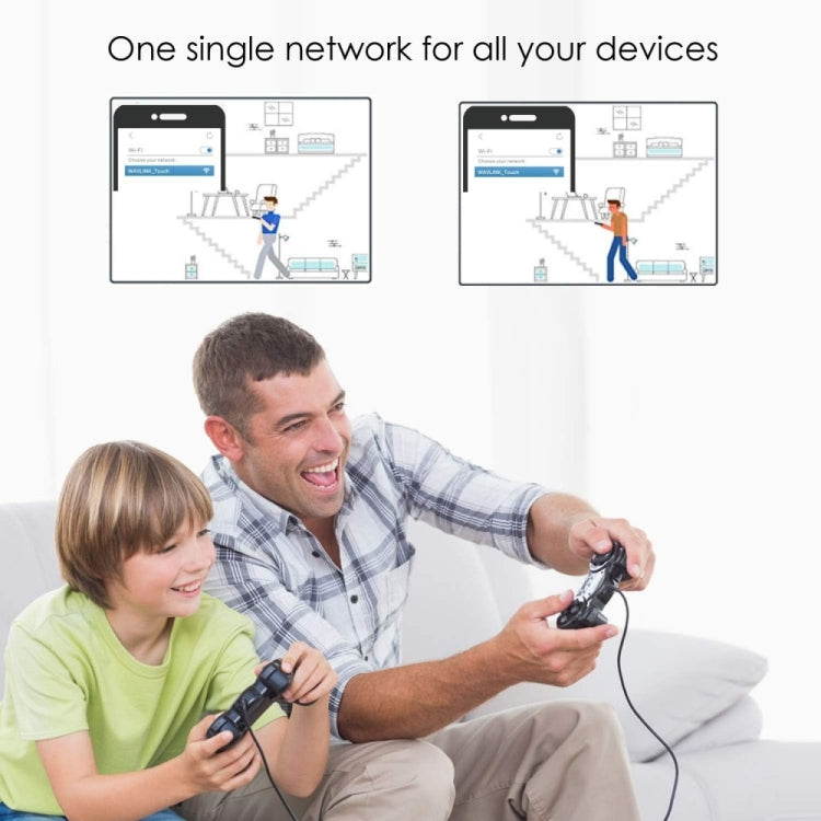 WAVLINK WN551K2 2pcs AC3000 WiFi Wireless Repeater Built-in Antenna Tri-Band Mesh Wireless Router, Plug:UK Plug - free shipping - PMC TechLife - Order now!