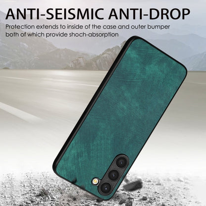 For Samsung Galaxy S25 5G Vintage Leather PC Back Cover Phone Case(Green) - Galaxy S25 5G Cases by PMC Jewellery | Online Shopping South Africa | PMC Jewellery | Buy Now Pay Later Mobicred