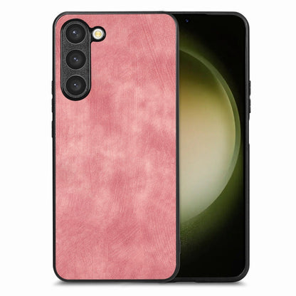 For Samsung Galaxy S25+ 5G Vintage Leather PC Back Cover Phone Case(Pink) - Galaxy S25+ 5G Cases by PMC Jewellery | Online Shopping South Africa | PMC Jewellery | Buy Now Pay Later Mobicred