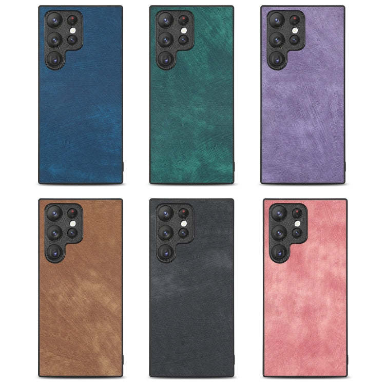 For Samsung Galaxy S25+ 5G Vintage Leather PC Back Cover Phone Case(Purple) - Galaxy S25+ 5G Cases by PMC Jewellery | Online Shopping South Africa | PMC Jewellery | Buy Now Pay Later Mobicred
