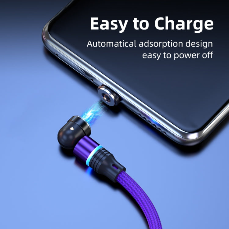 ENKAY 3 in 1 2.4A USB to Type-C / 8 Pin / Micro USB Magnetic 540 Degrees Rotating Charging Cable, Length:1m(Green) - Charging Cable & Head by ENKAY | Online Shopping South Africa | PMC Jewellery | Buy Now Pay Later Mobicred