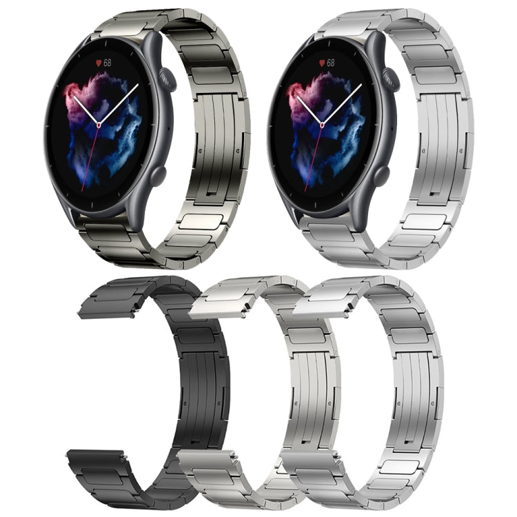 For Amazfit GTR 3 Pro 22mm I-Shaped Titanium Alloy Watch Band(Grey) - free shipping - PMC TechLife - Order now!