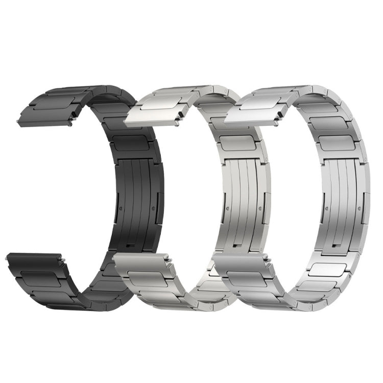 For Garmin Forerunner 255 22mm I-Shaped Titanium Alloy Watch Band(Grey) - Watch Bands by PMC Jewellery | Online Shopping South Africa | PMC Jewellery