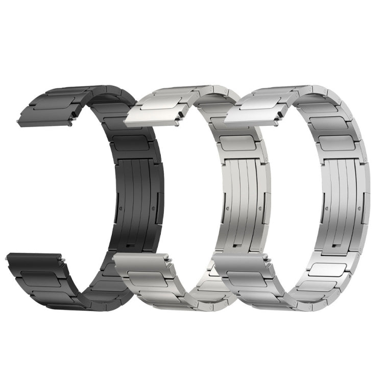 For Garmin Venu 3 22mm I-Shaped Titanium Alloy Watch Band(Black) - Watch Bands by PMC TechLife | Online Shopping South Africa | PMC TechLife
