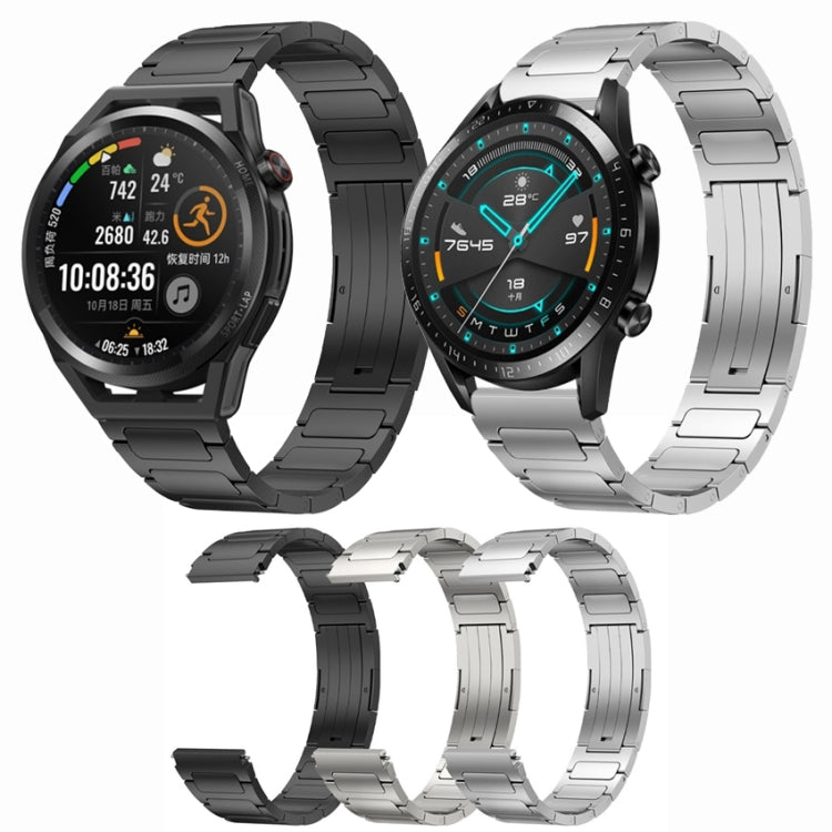 For Huawei Watch GT3 SE 22mm I-Shaped Titanium Alloy Watch Band(Black) - Watch Bands by PMC TechLife | Online Shopping South Africa | PMC TechLife | Buy Now Pay Later Mobicred