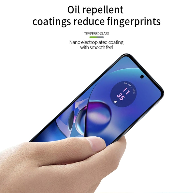 For Motorola Moto G64 PINWUYO 9H 2.5D Full Screen Tempered Glass Film(Black) - Motorola Tempered Glass by PINWUYO | Online Shopping South Africa | PMC TechLife | Buy Now Pay Later Mobicred