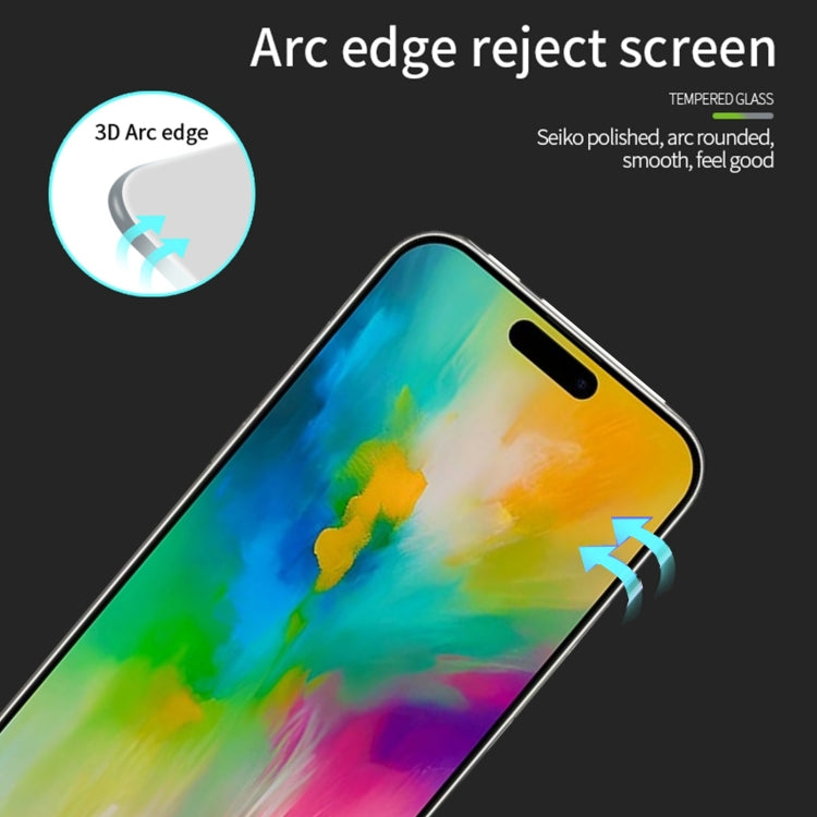 For iPhone 16 Pro PINWUYO 9H 3D Curved Full Screen Explosion-proof Tempered Glass Film(Black) - iPhone 16 Pro Tempered Glass by PINWUYO | Online Shopping South Africa | PMC Jewellery | Buy Now Pay Later Mobicred