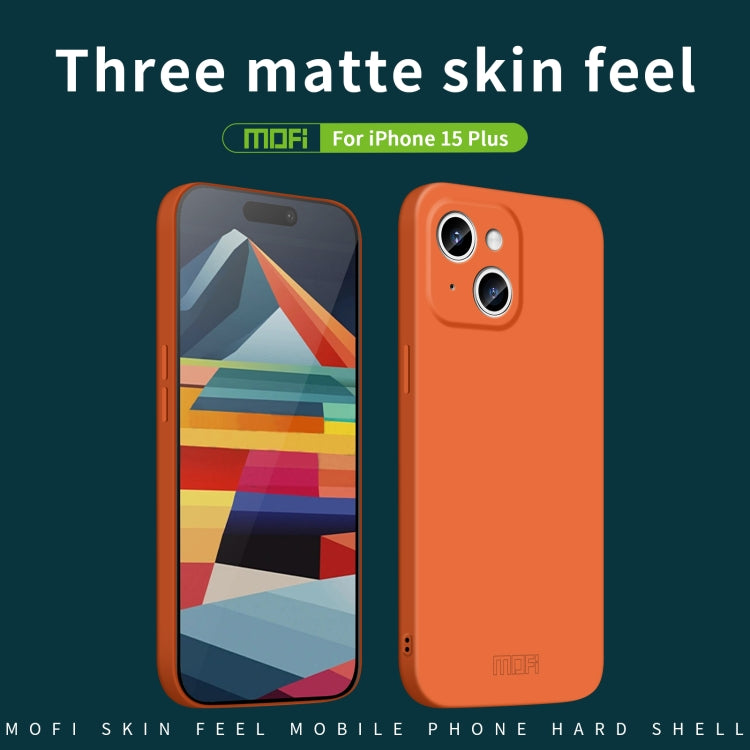 For iPhone 15 Plus MOFI Qin Series Skin Feel All-inclusive PC Phone Case(Pink) - iPhone 15 Plus Cases by MOFI | Online Shopping South Africa | PMC TechLife | Buy Now Pay Later Mobicred