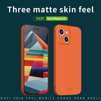 For iPhone 15 MOFI Qin Series Skin Feel All-inclusive Silicone Phone Case(Black) - iPhone 15 Cases by MOFI | Online Shopping South Africa | PMC Jewellery