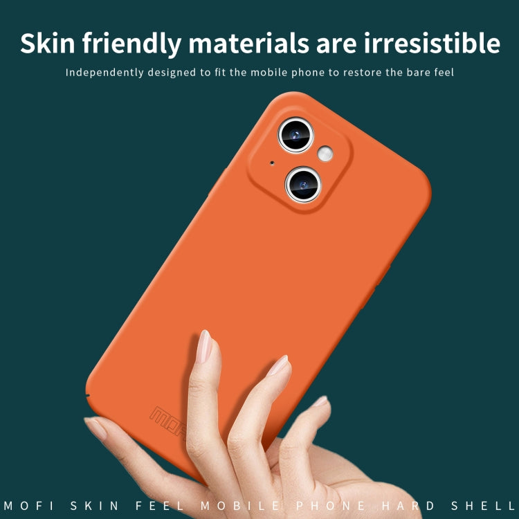 For iPhone 15 MOFI Qin Series Skin Feel All-inclusive Silicone Phone Case(Orange) - iPhone 15 Cases by MOFI | Online Shopping South Africa | PMC TechLife