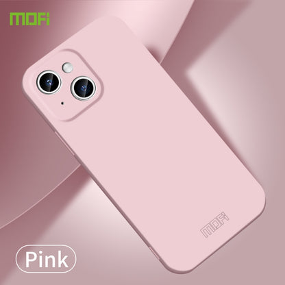 For iPhone 15 MOFI Qin Series Skin Feel All-inclusive Silicone Phone Case(Pink) - iPhone 15 Cases by MOFI | Online Shopping South Africa | PMC Jewellery