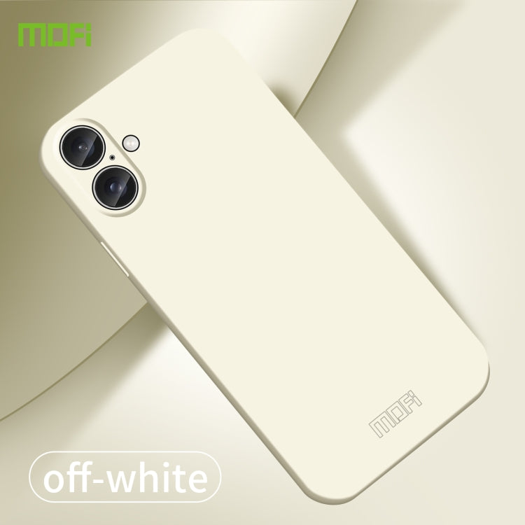 For iPhone 16 MOFI Qin Series Skin Feel All-inclusive PC Phone Case(Beige) - iPhone 16 Cases by MOFI | Online Shopping South Africa | PMC Jewellery | Buy Now Pay Later Mobicred