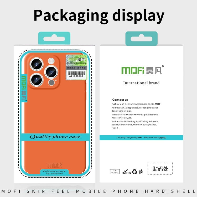 For iPhone 14 Plus MOFI Qin Series Skin Feel All-inclusive PC Phone Case(Orange) - iPhone 14 Plus Cases by MOFI | Online Shopping South Africa | PMC Jewellery