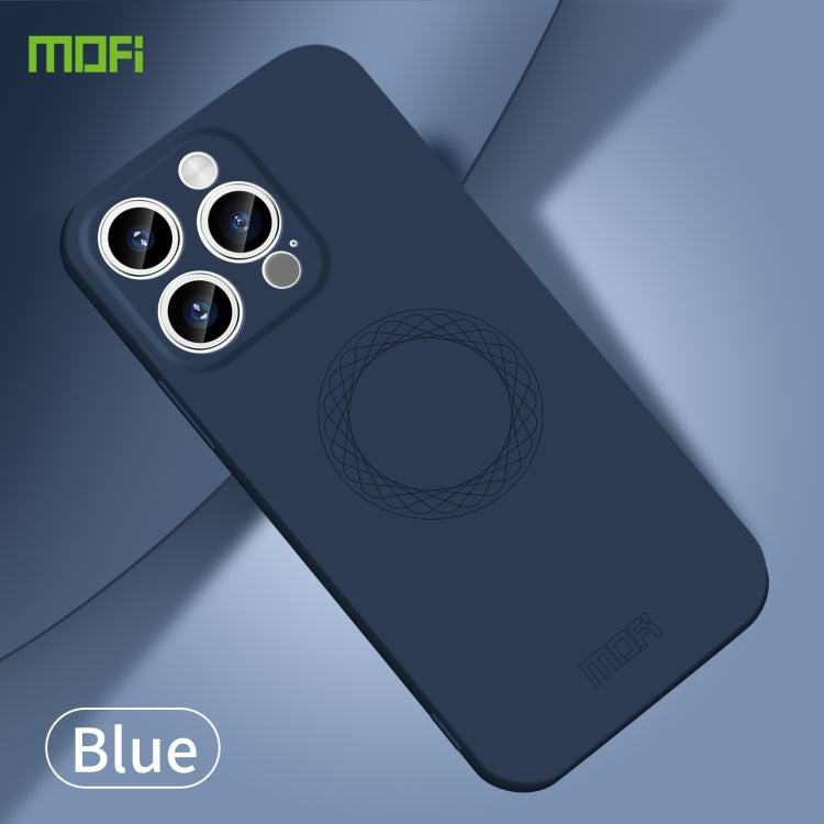 For iPhone 15 Pro MOFI Qin Series Magsafe Skin Feel All-inclusive Silicone Phone Case(Blue) - free shipping - PMC TechLife - Order now!