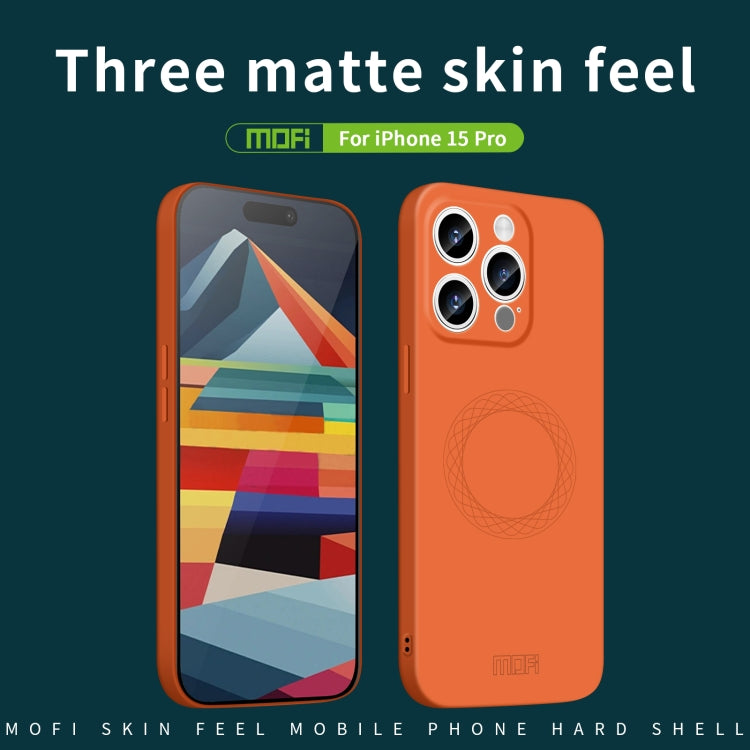 For iPhone 15 Pro MOFI Qin Series Magsafe Skin Feel All-inclusive Silicone Phone Case(Green) - free shipping - PMC TechLife - Order now!
