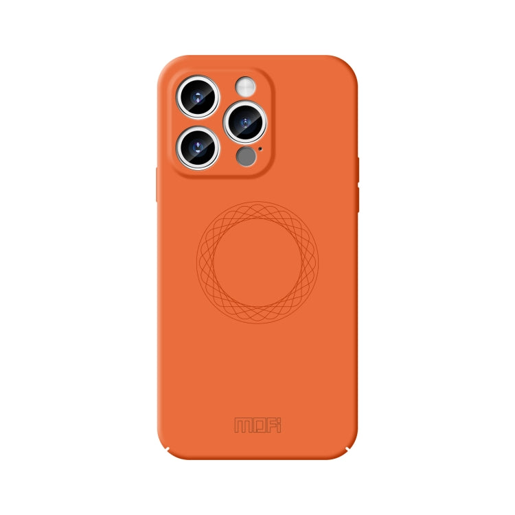 For iPhone 15 Pro MOFI Qin Series Magsafe Skin Feel All-inclusive Silicone Phone Case(Orange) - iPhone 15 Pro Cases by MOFI | Online Shopping South Africa | PMC TechLife | Buy Now Pay Later Mobicred
