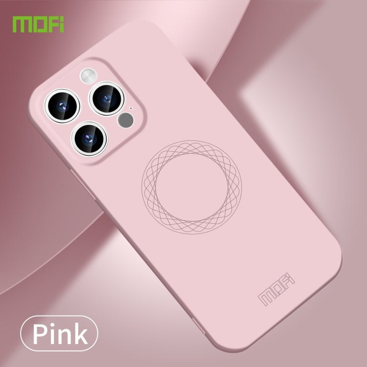 For iPhone 15 Pro MOFI Qin Series Magsafe Skin Feel All-inclusive Silicone Phone Case(Pink) - iPhone 15 Pro Cases by MOFI | Online Shopping South Africa | PMC TechLife