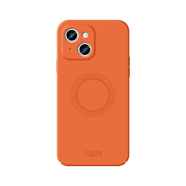 For iPhone 15 Plus MOFI Qin Series Skin Feel All-inclusive Silicone Phone Case(Orange) - free shipping - PMC TechLife - Order now!