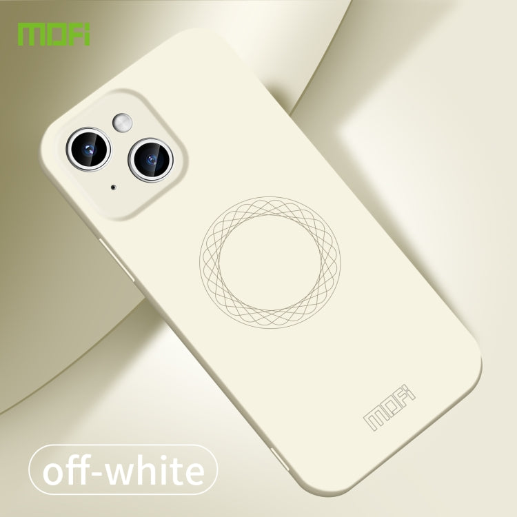 For iPhone 15 MOFI Qin Series Magsafe Skin Feel All-inclusive Silicone Phone Case(Beige) - free shipping - PMC TechLife - Order now!