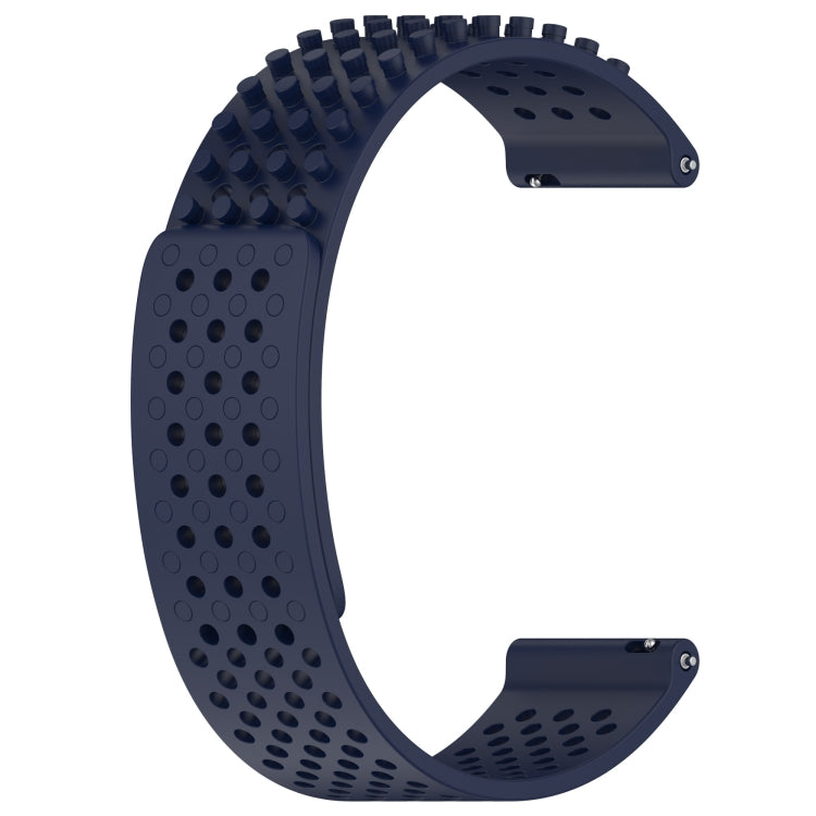 For Xiaomi Watch S2 42mm 22mm Holes Breathable 3D Dots Silicone Watch Band(Midnight Blue) - Watch Bands by PMC Jewellery | Online Shopping South Africa | PMC Jewellery