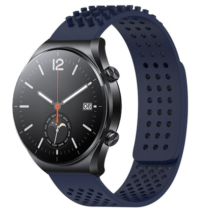 For Xiaomi MI Watch S1 22mm Holes Breathable 3D Dots Silicone Watch Band(Midnight Blue) - Watch Bands by PMC Jewellery | Online Shopping South Africa | PMC Jewellery