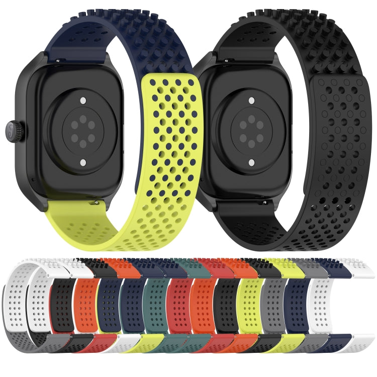 For Xiaomi Watch S1 Active 22mm Holes Breathable 3D Dots Silicone Watch Band(Black) - Watch Bands by PMC Jewellery | Online Shopping South Africa | PMC Jewellery